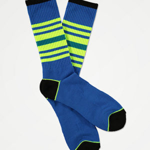 Calcetas Azul rayadas amarilla